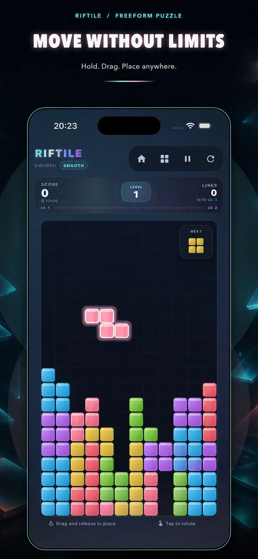 Moving a piece freely in RIFTILE