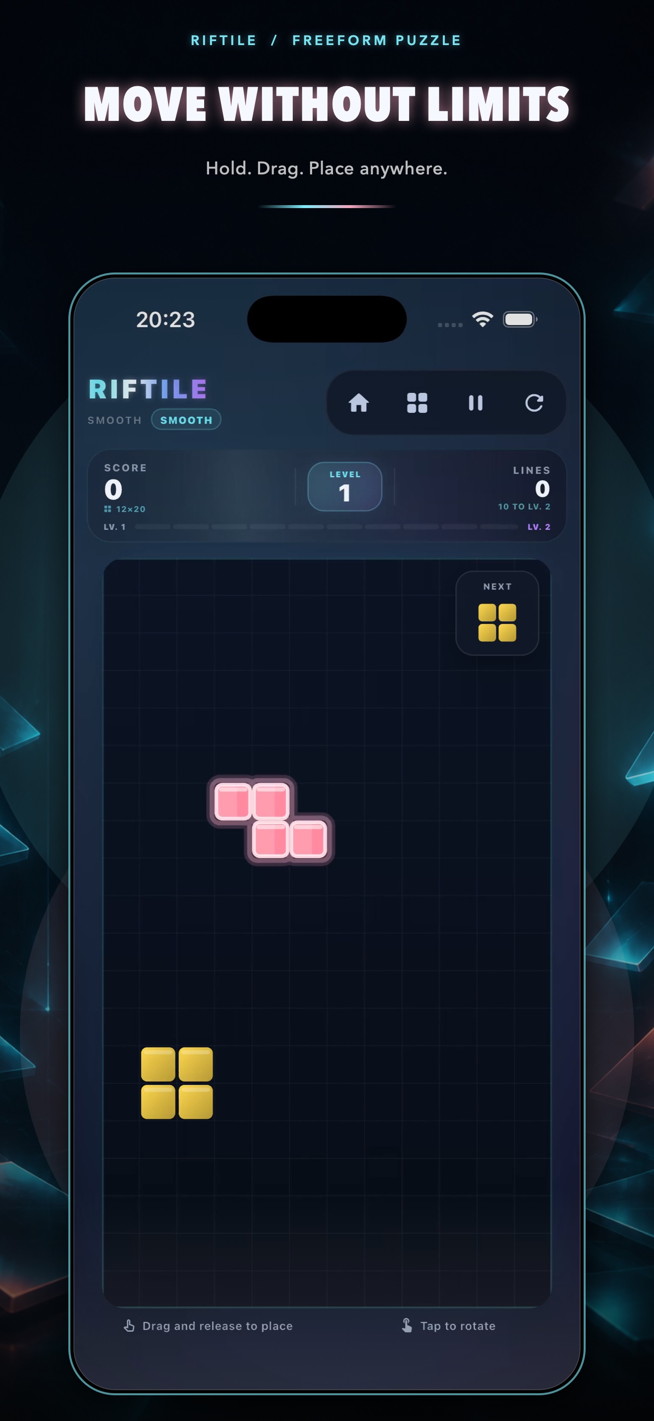 Moving a piece freely in RIFTILE